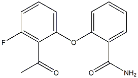 2-(2-acetyl-3-fluorophenoxy)benzamide 结构式