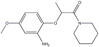 2-(2-amino-4-methoxyphenoxy)-1-(piperidin-1-yl)propan-1-one 结构式