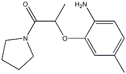 2-(2-amino-5-methylphenoxy)-1-(pyrrolidin-1-yl)propan-1-one 结构式