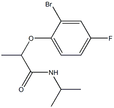 2-(2-bromo-4-fluorophenoxy)-N-(propan-2-yl)propanamide 结构式