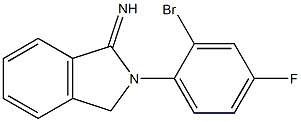 2-(2-bromo-4-fluorophenyl)-2,3-dihydro-1H-isoindol-1-imine 结构式