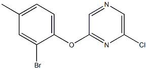 2-(2-bromo-4-methylphenoxy)-6-chloropyrazine 结构式