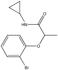 2-(2-bromophenoxy)-N-cyclopropylpropanamide 结构式