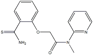 2-(2-carbamothioylphenoxy)-N-methyl-N-(pyridin-2-yl)acetamide 结构式