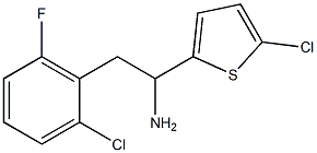 2-(2-chloro-6-fluorophenyl)-1-(5-chlorothiophen-2-yl)ethan-1-amine 结构式