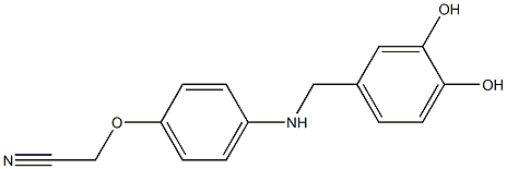 2-(4-{[(3,4-dihydroxyphenyl)methyl]amino}phenoxy)acetonitrile 结构式