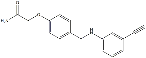 2-(4-{[(3-ethynylphenyl)amino]methyl}phenoxy)acetamide 结构式
