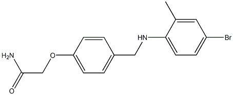 2-(4-{[(4-bromo-2-methylphenyl)amino]methyl}phenoxy)acetamide 结构式
