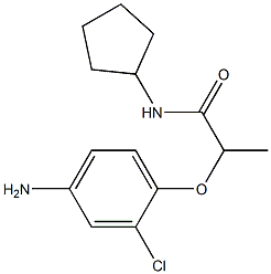 2-(4-amino-2-chlorophenoxy)-N-cyclopentylpropanamide 结构式