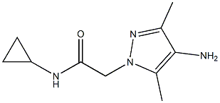 2-(4-amino-3,5-dimethyl-1H-pyrazol-1-yl)-N-cyclopropylacetamide 结构式