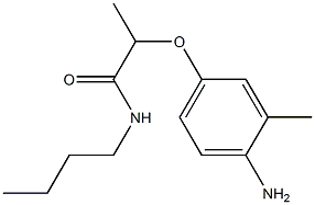 2-(4-amino-3-methylphenoxy)-N-butylpropanamide 结构式