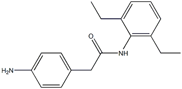 2-(4-aminophenyl)-N-(2,6-diethylphenyl)acetamide 结构式