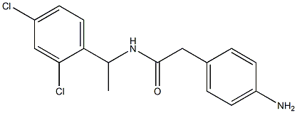 2-(4-aminophenyl)-N-[1-(2,4-dichlorophenyl)ethyl]acetamide 结构式