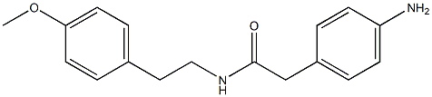 2-(4-aminophenyl)-N-[2-(4-methoxyphenyl)ethyl]acetamide 结构式