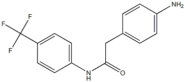 2-(4-aminophenyl)-N-[4-(trifluoromethyl)phenyl]acetamide 结构式