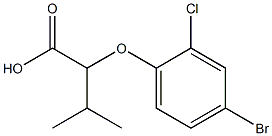 2-(4-bromo-2-chlorophenoxy)-3-methylbutanoic acid 结构式