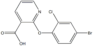 2-(4-bromo-2-chlorophenoxy)pyridine-3-carboxylic acid 结构式