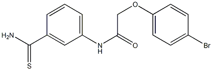 2-(4-bromophenoxy)-N-(3-carbamothioylphenyl)acetamide 结构式