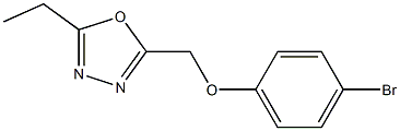 2-(4-bromophenoxymethyl)-5-ethyl-1,3,4-oxadiazole 结构式