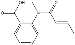 2-(N-methylbut-2-enamido)benzoic acid 结构式