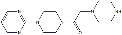 2-(piperazin-1-yl)-1-[4-(pyrimidin-2-yl)piperazin-1-yl]ethan-1-one 结构式
