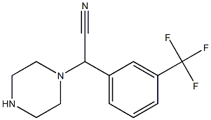 2-(piperazin-1-yl)-2-[3-(trifluoromethyl)phenyl]acetonitrile 结构式