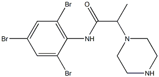 2-(piperazin-1-yl)-N-(2,4,6-tribromophenyl)propanamide 结构式