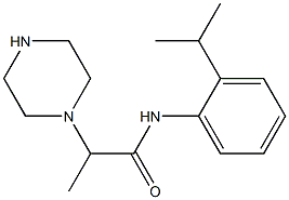 2-(piperazin-1-yl)-N-[2-(propan-2-yl)phenyl]propanamide 结构式