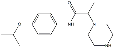 2-(piperazin-1-yl)-N-[4-(propan-2-yloxy)phenyl]propanamide 结构式