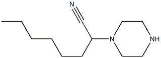 2-(piperazin-1-yl)octanenitrile 结构式