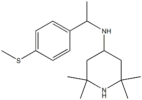 2,2,6,6-tetramethyl-N-{1-[4-(methylsulfanyl)phenyl]ethyl}piperidin-4-amine 结构式