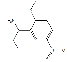 2,2-difluoro-1-(2-methoxy-5-nitrophenyl)ethan-1-amine 结构式