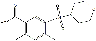 2,4,6-trimethyl-3-(morpholin-4-ylsulfonyl)benzoic acid 结构式