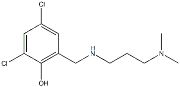 2,4-dichloro-6-({[3-(dimethylamino)propyl]amino}methyl)phenol 结构式