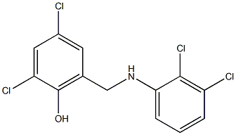 2,4-dichloro-6-{[(2,3-dichlorophenyl)amino]methyl}phenol 结构式