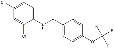 2,4-dichloro-N-{[4-(trifluoromethoxy)phenyl]methyl}aniline 结构式