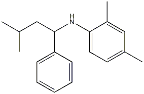 2,4-dimethyl-N-(3-methyl-1-phenylbutyl)aniline 结构式