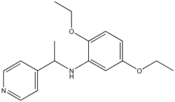 2,5-diethoxy-N-[1-(pyridin-4-yl)ethyl]aniline 结构式