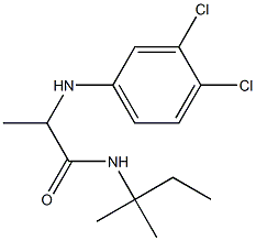 2-[(3,4-dichlorophenyl)amino]-N-(2-methylbutan-2-yl)propanamide 结构式