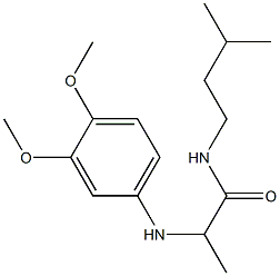2-[(3,4-dimethoxyphenyl)amino]-N-(3-methylbutyl)propanamide 结构式
