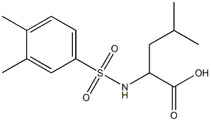 2-[(3,4-dimethylbenzene)sulfonamido]-4-methylpentanoic acid 结构式