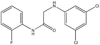 2-[(3,5-dichlorophenyl)amino]-N-(2-fluorophenyl)acetamide 结构式