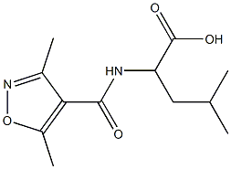 2-[(3,5-dimethyl-1,2-oxazol-4-yl)formamido]-4-methylpentanoic acid 结构式