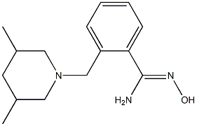 2-[(3,5-dimethylpiperidin-1-yl)methyl]-N'-hydroxybenzenecarboximidamide 结构式