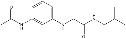 2-[(3-acetamidophenyl)amino]-N-(2-methylpropyl)acetamide 结构式