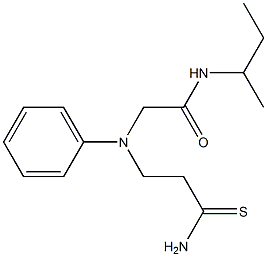 2-[(3-amino-3-thioxopropyl)(phenyl)amino]-N-(sec-butyl)acetamide 结构式