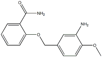 2-[(3-amino-4-methoxyphenyl)methoxy]benzamide 结构式