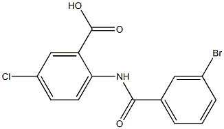 2-[(3-bromobenzene)amido]-5-chlorobenzoic acid 结构式