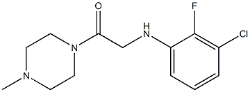 2-[(3-chloro-2-fluorophenyl)amino]-1-(4-methylpiperazin-1-yl)ethan-1-one 结构式