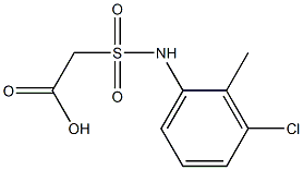 2-[(3-chloro-2-methylphenyl)sulfamoyl]acetic acid 结构式